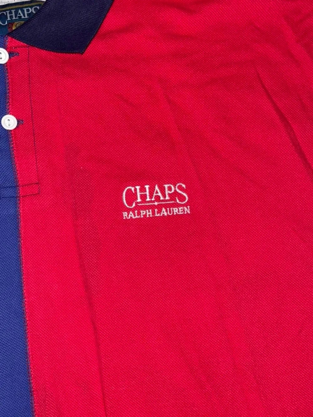 Vintage 90s Chaps Ralph Lauren Polo Shirt ColorBlock Multicolored Size XL